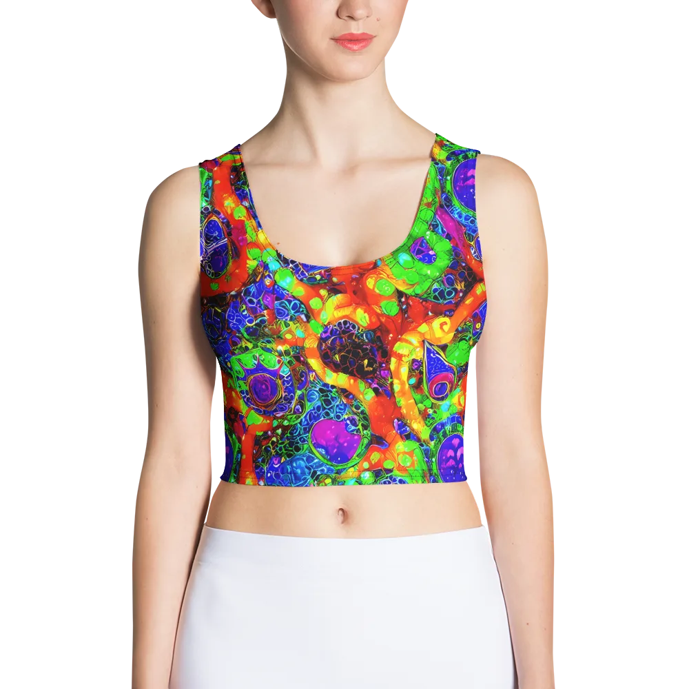 Vivid Labyrinth on Crop Top — Front