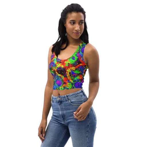 Vivid Labyrinth on a Crop Top