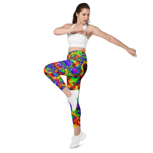 Vivid Labyrinth on a Leggings with Pockets