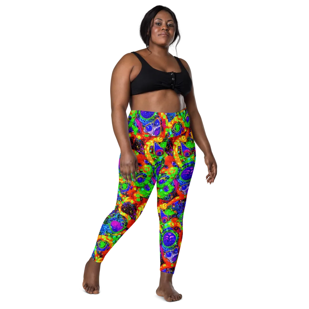 Vivid Labyrinth on Leggings with Pockets — Front