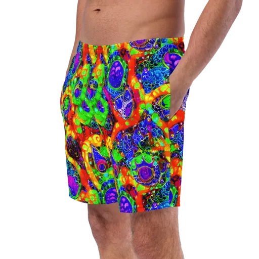 Vivid Labyrinth on a Swim Trunks