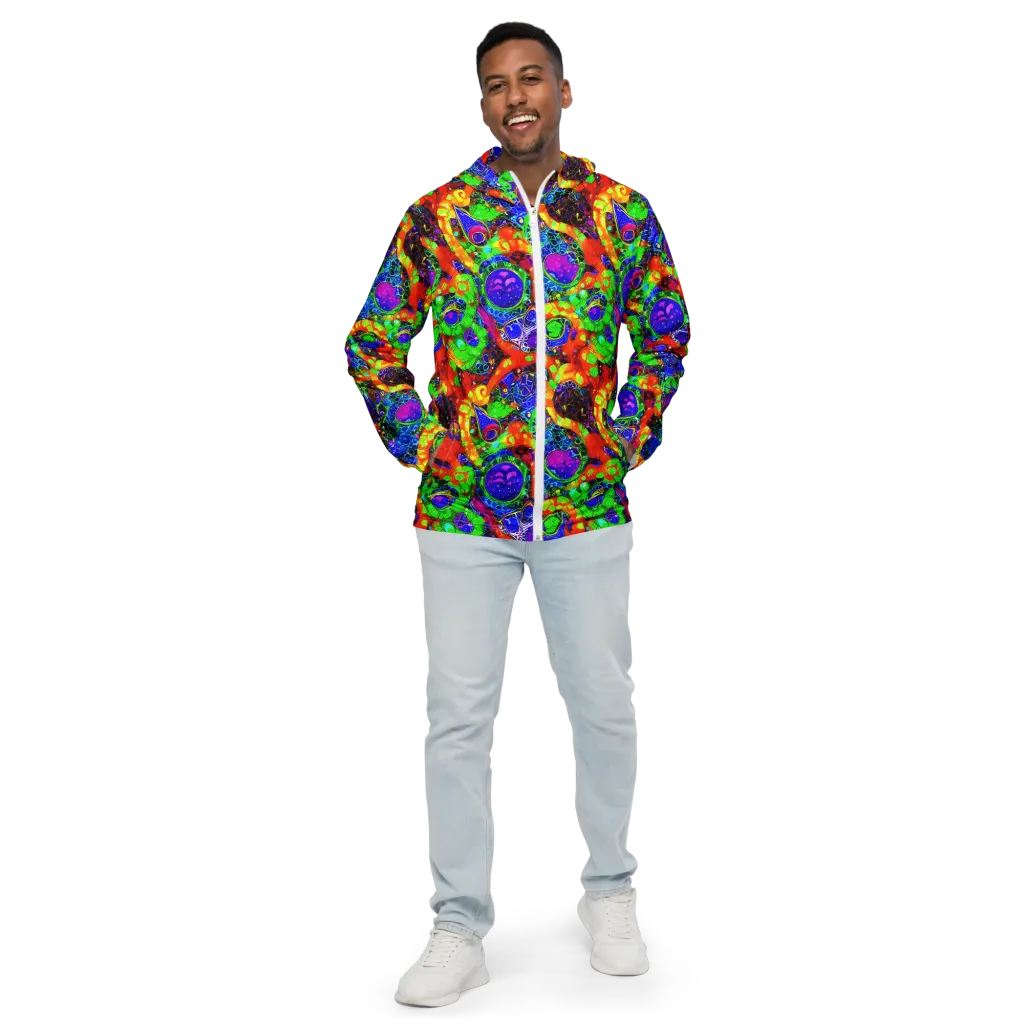 Vivid Labyrinth on Men's Windbreaker — Front