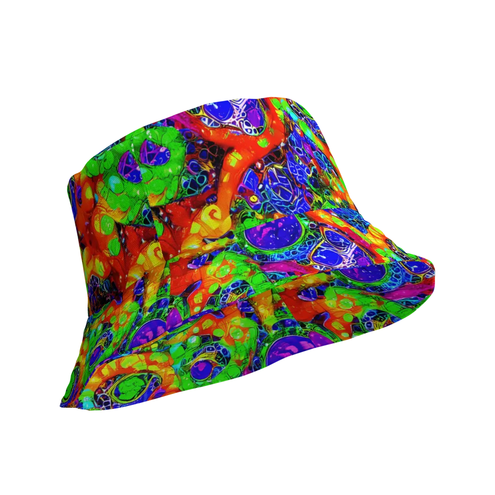 Vivid Labyrinth on Reversible Bucket Hat — Product details Outside
