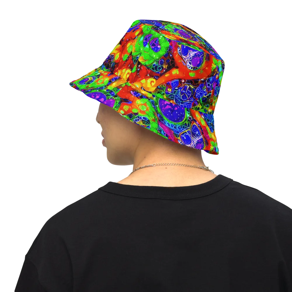 Vivid Labyrinth on Reversible Bucket Hat — Back Inside