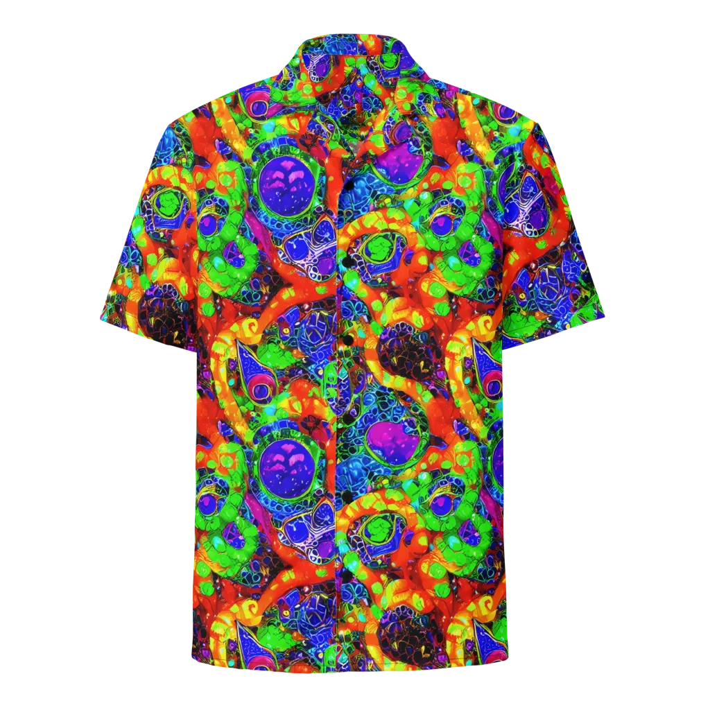 Vivid Labyrinth on Button Shirt — Front