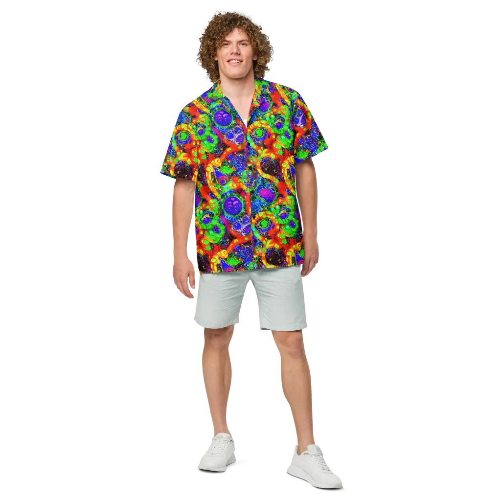 Vivid Labyrinth on Button Shirt — Front