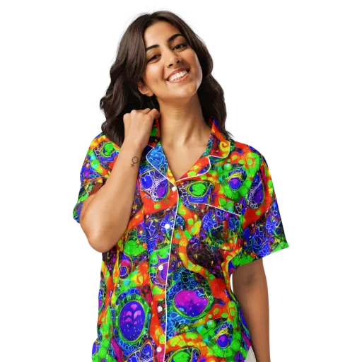 Vivid Labyrinth on a Women's Short Sleeve Pajama Top