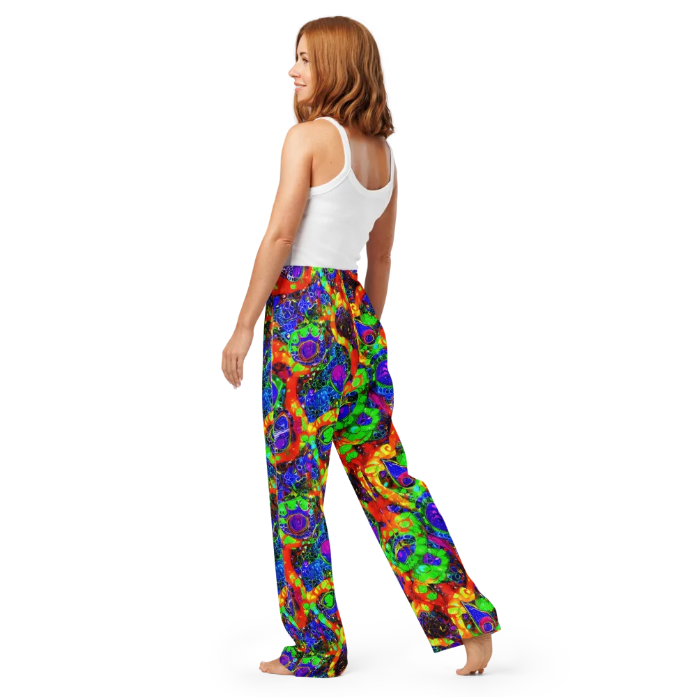 Vivid Labyrinth on Women's Pajama Pants — Back