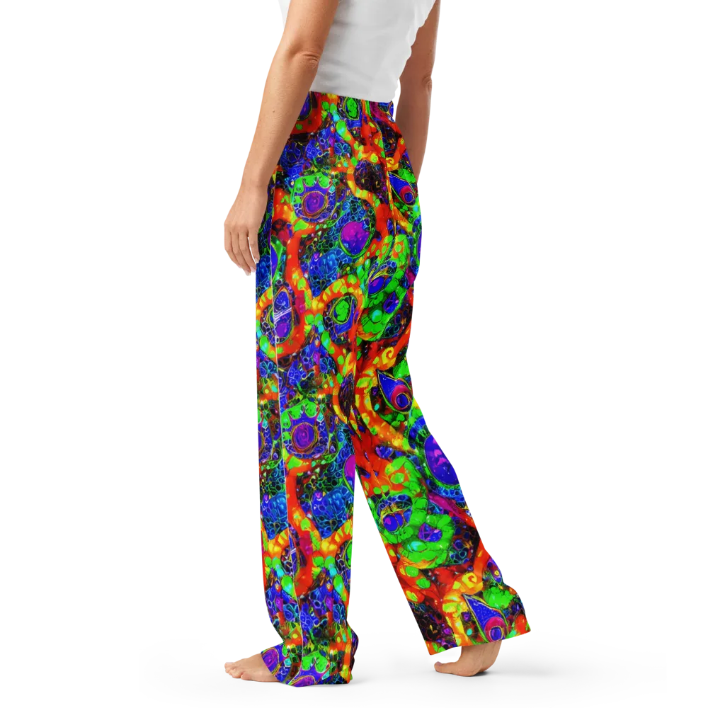 Vivid Labyrinth on Women's Pajama Pants — Left