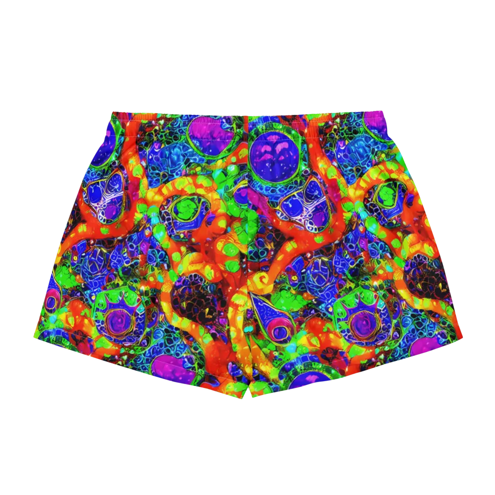 Vivid Labyrinth on Women's Pajama Shorts — Back
