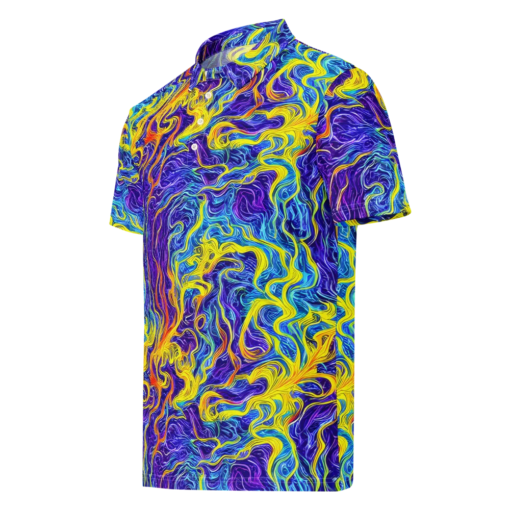 Saffron Storm on Men's Slim Fit Polo Shirt — Left Front