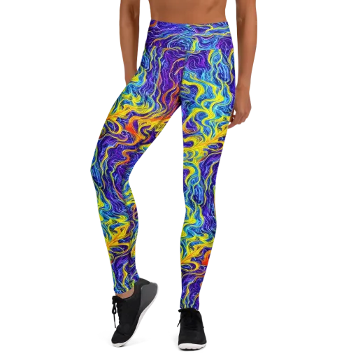 Saffron Storm on a Yoga Leggings