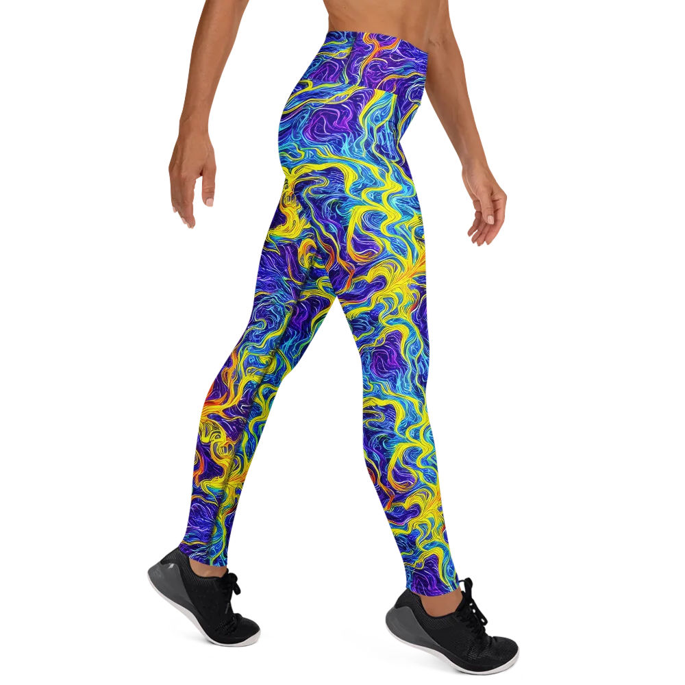 Saffron Storm on Yoga Leggings — Right