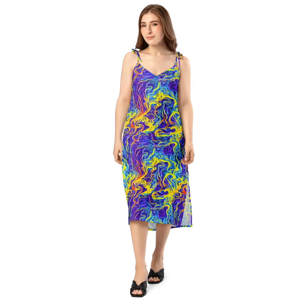Saffron Storm on Slip Dress — Front
