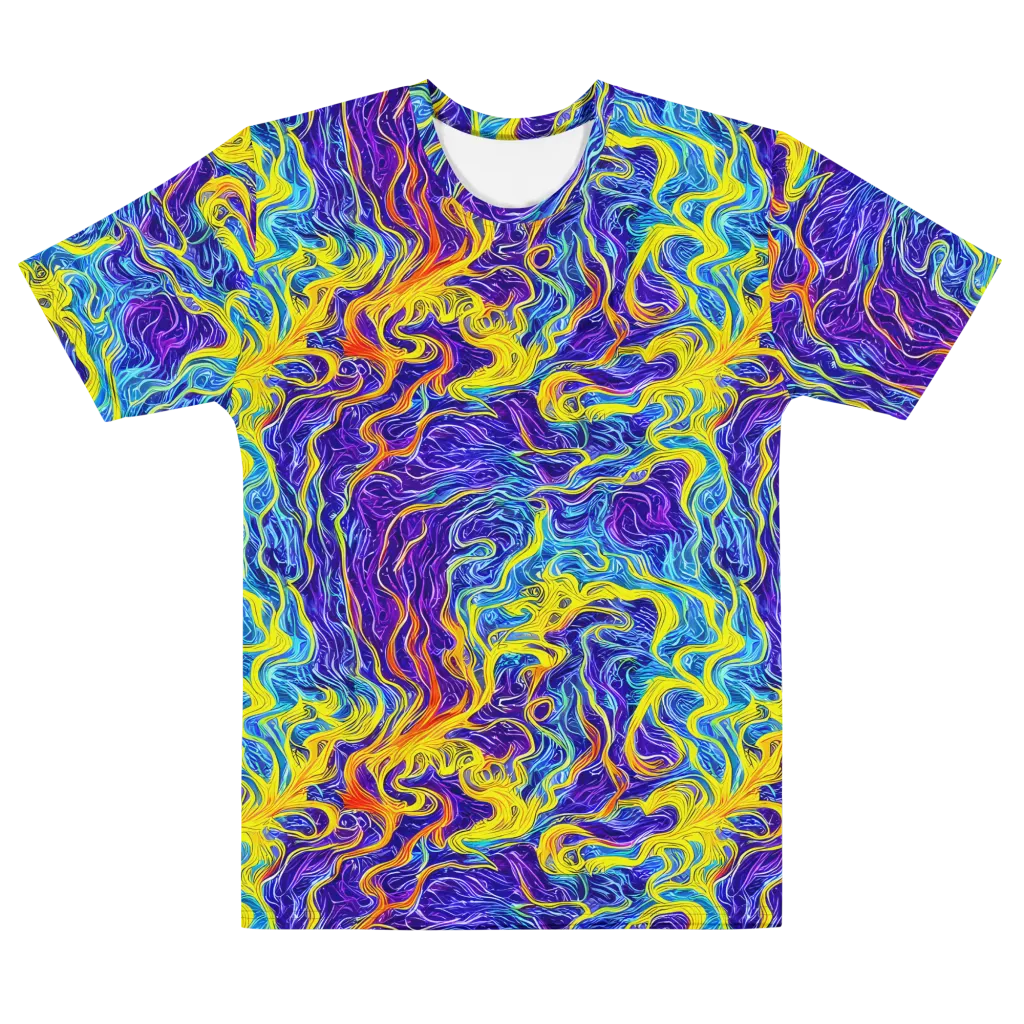Saffron Storm on Men's Cotton Crew Neck T-Shirt — Front