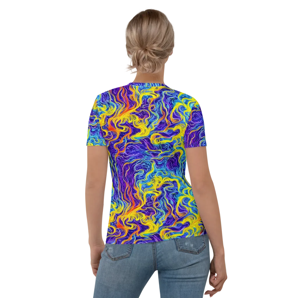 Saffron Storm on Women's Crew Neck T-Shirt — Back