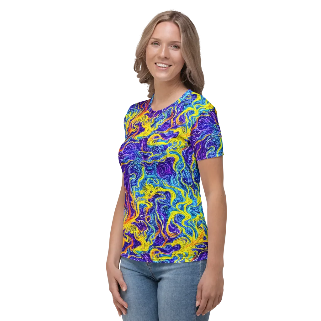 Saffron Storm on Women's Crew Neck T-Shirt — Left