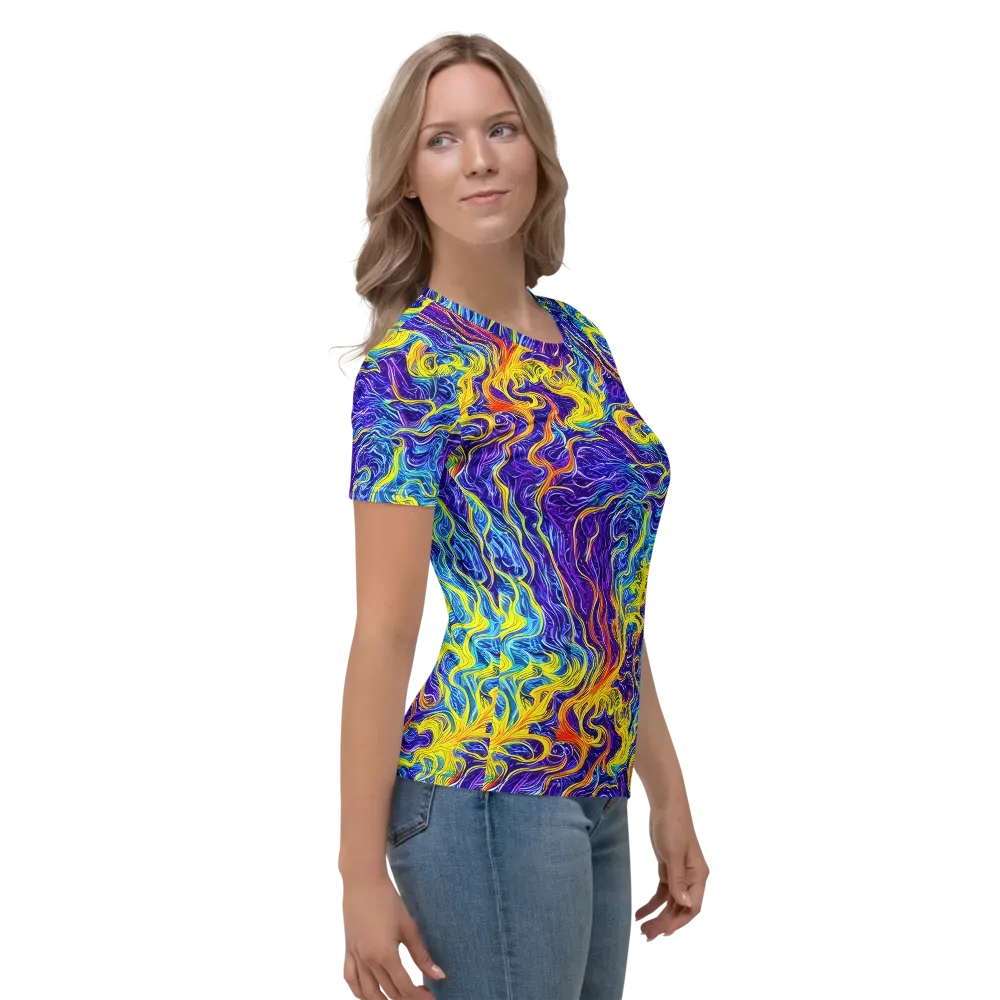 Saffron Storm on Women's Crew Neck T-Shirt — Right