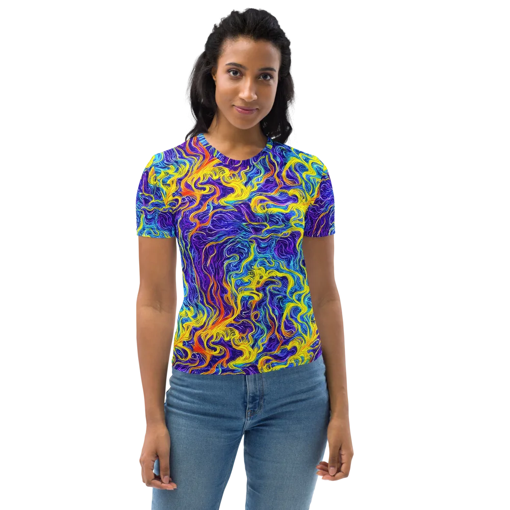 Saffron Storm on Women's Crew Neck T-Shirt — Front