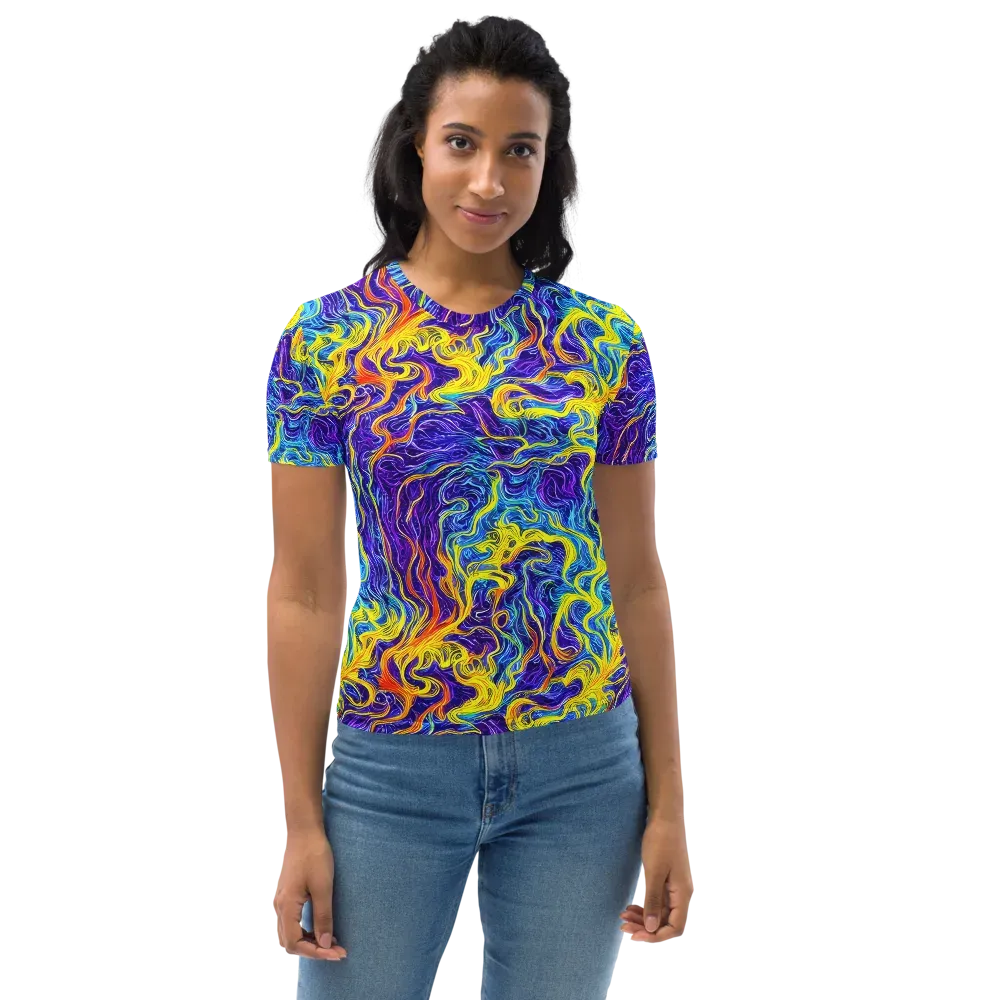 Saffron Storm on Women's Crew Neck T-Shirt — Front