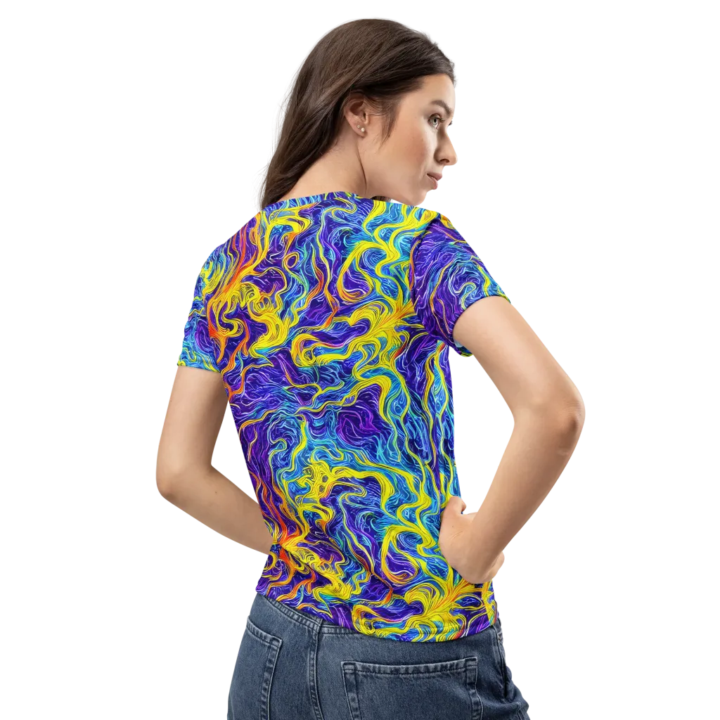 Saffron Storm on Women's Crew Neck T-Shirt — Back