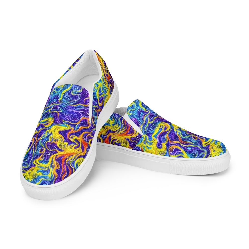 Saffron Storm on Men's Slip-On Canvas Shoes — Left Front