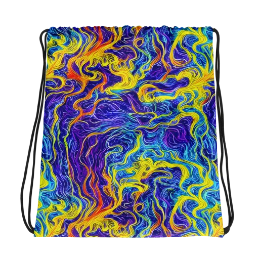 Saffron Storm on a Drawstring Bag