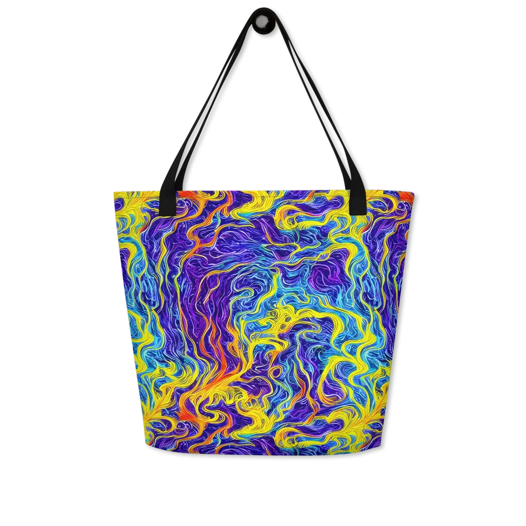 Saffron Storm on Large Tote Bag W/ Pocket — Front