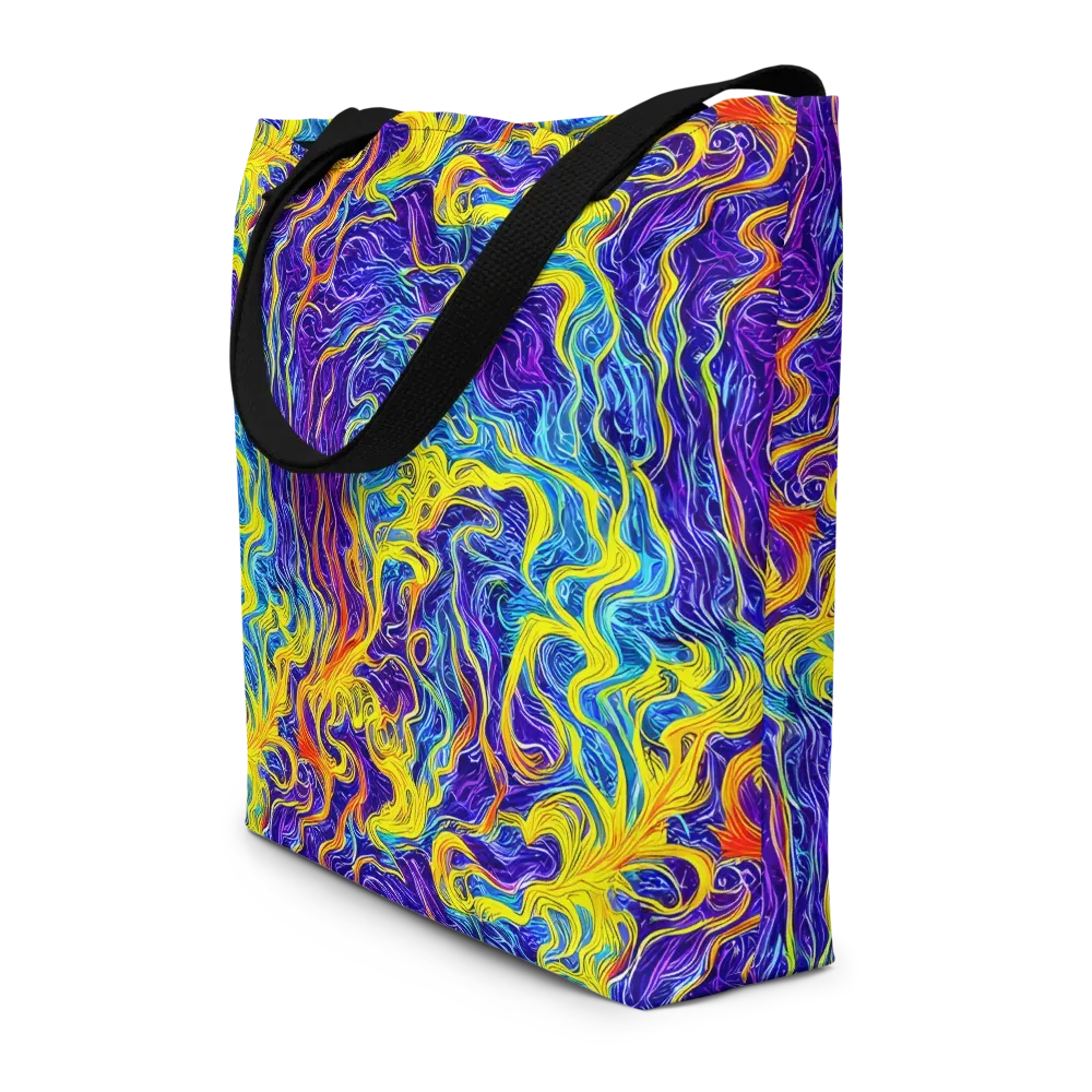 Saffron Storm on Large Tote Bag W/ Pocket — Front