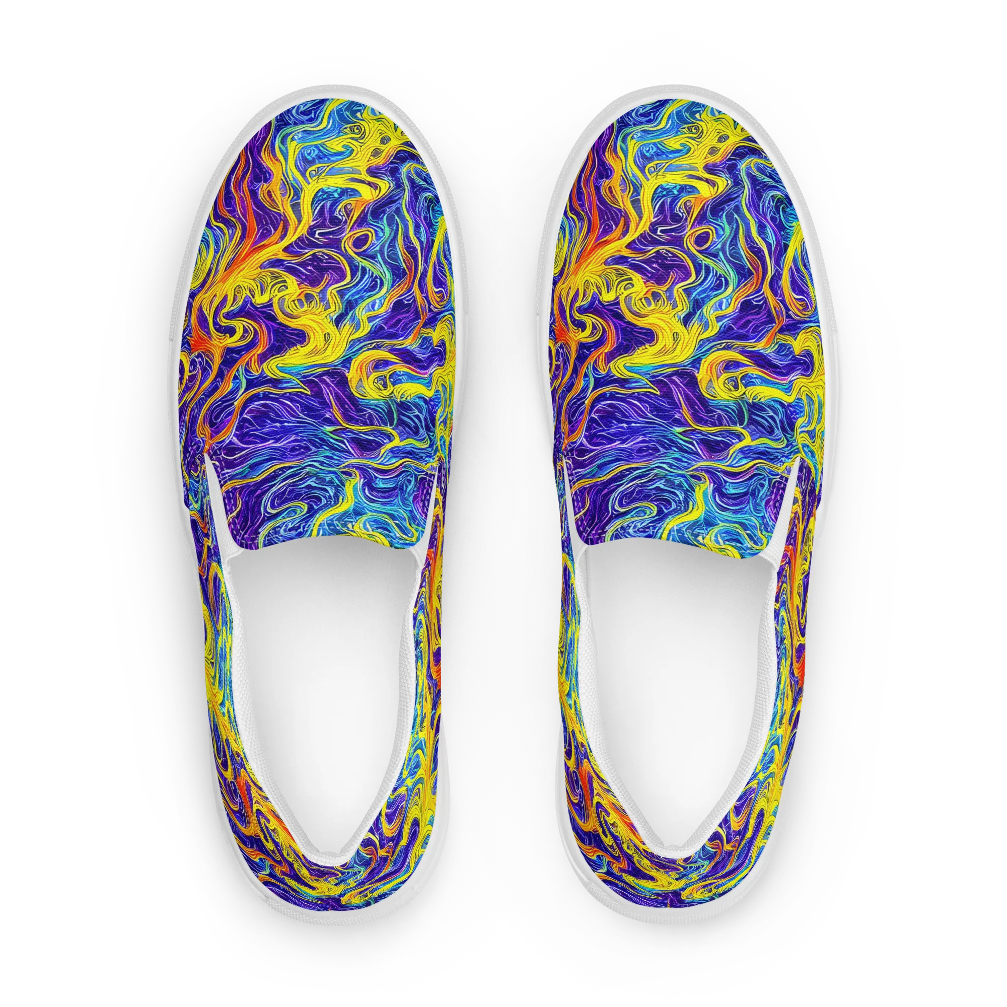 Saffron Storm on Women's Slip-On Canvas Shoes — Front