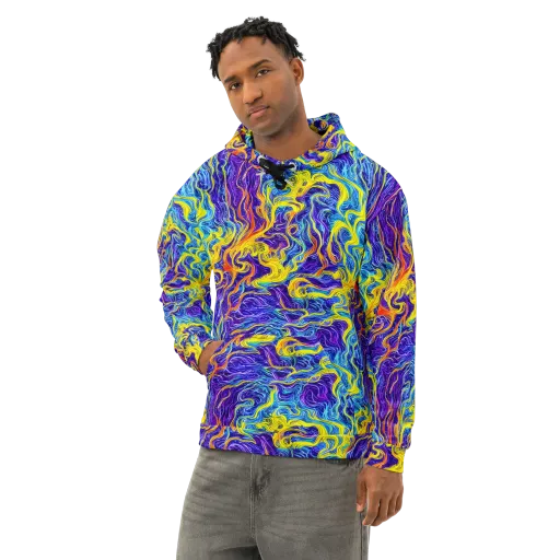 Saffron Storm on a Cotton Hoodie
