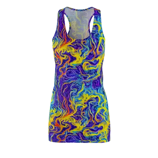 Saffron Storm on a Racerback Dress