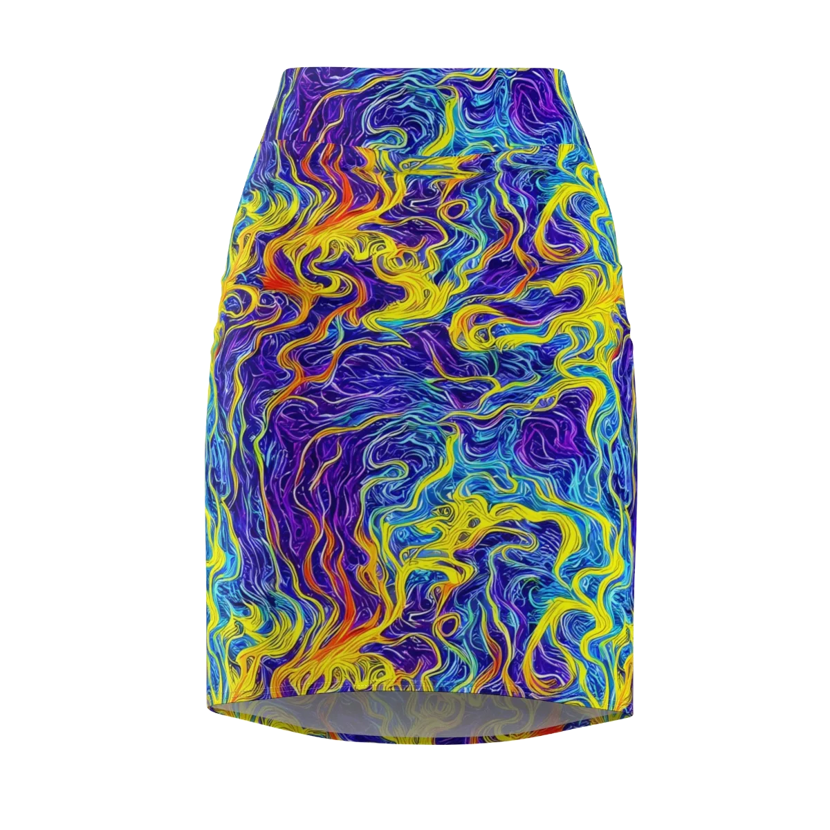 Saffron Storm on Pencil Skirt — Front