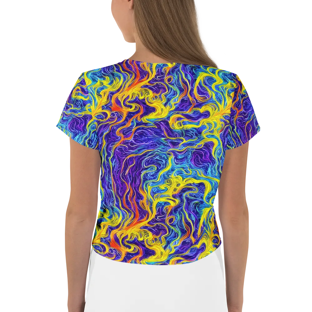 Saffron Storm on Crop Tee — Back