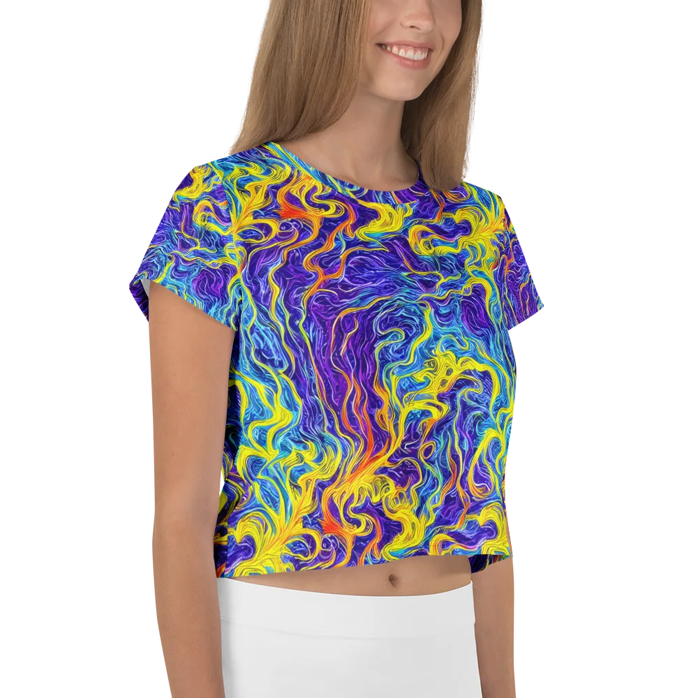 Saffron Storm on Crop Tee — Right