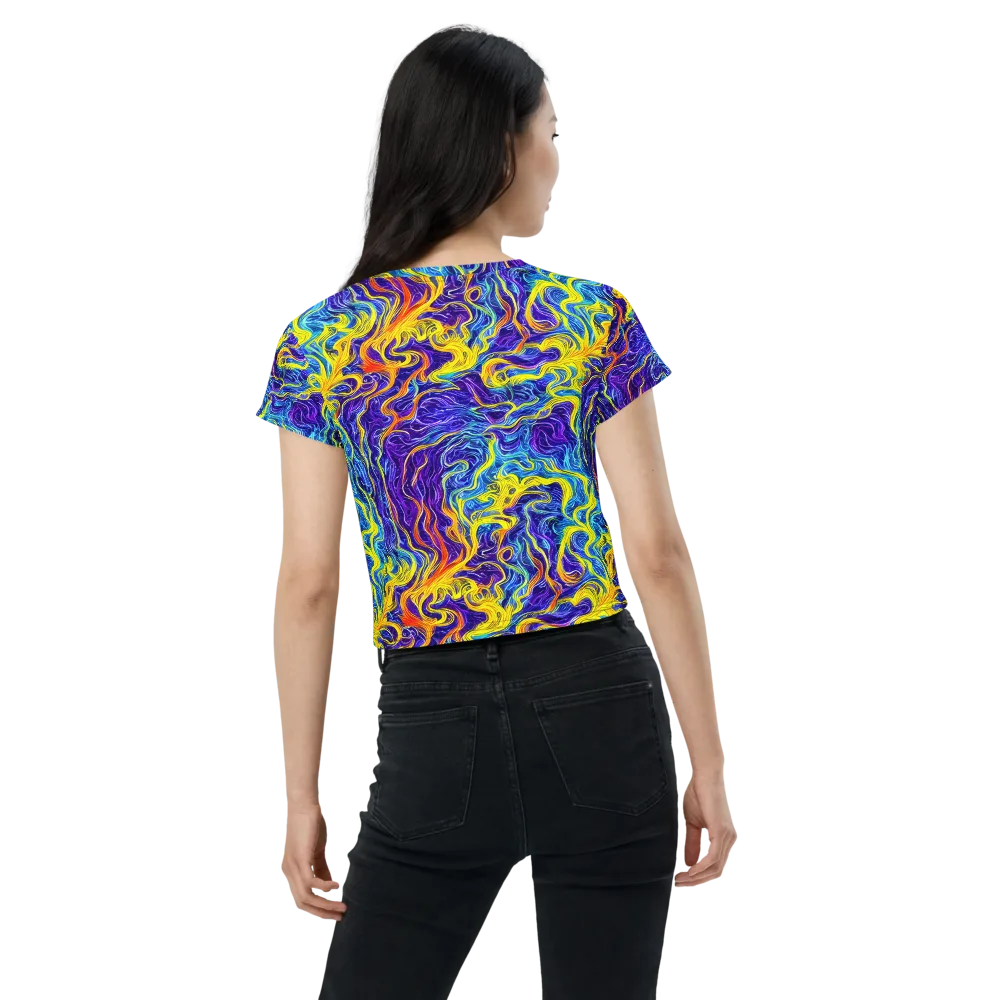 Saffron Storm on Crop Tee — Back