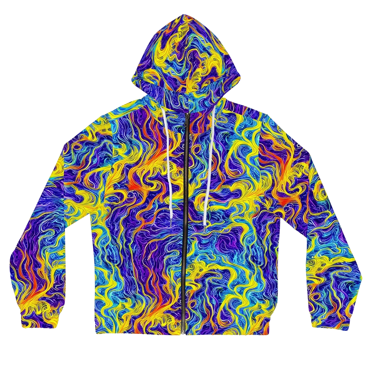 Saffron Storm on Women's Full-Zip Hoodie — Front