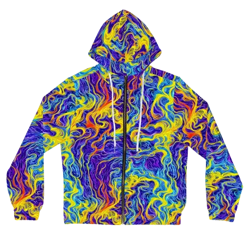 Saffron Storm on a Women's Full-Zip Hoodie