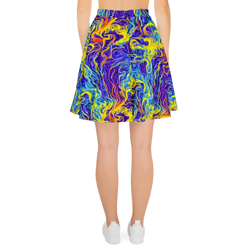 Saffron Storm on Skater Skirt — Back