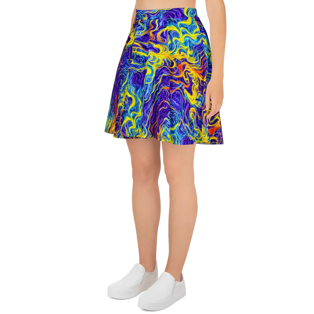 Saffron Storm on Skater Skirt — Left
