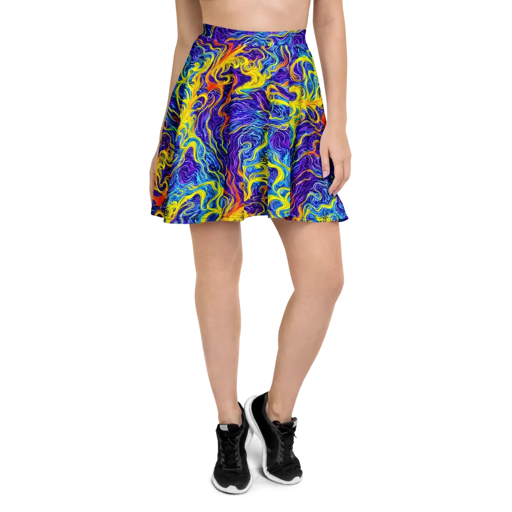 Saffron Storm on Skater Skirt — Front