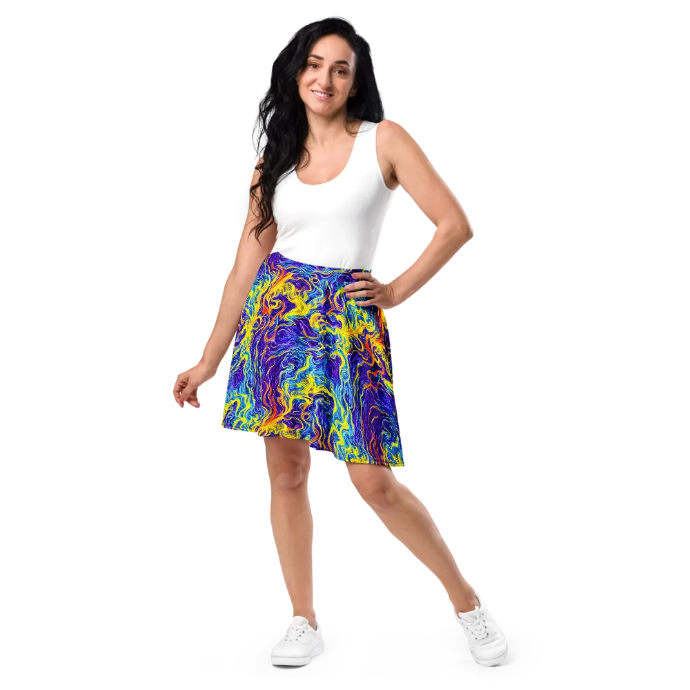 Saffron Storm on Skater Skirt — Front