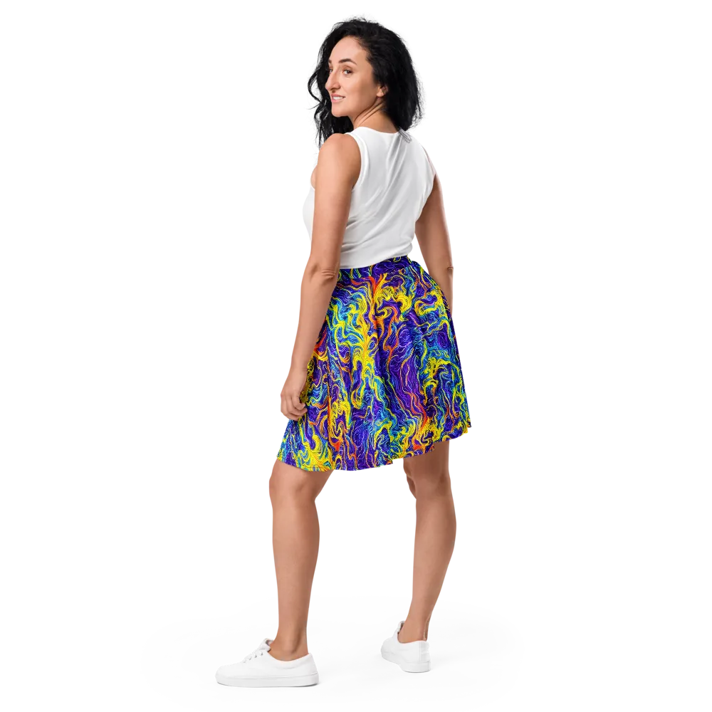 Saffron Storm on Skater Skirt — Back