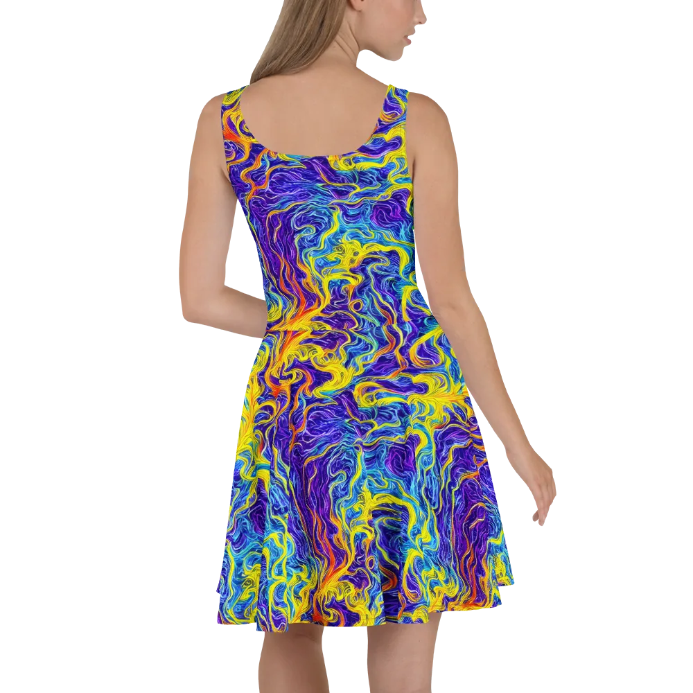 Saffron Storm on Skater Dress — Back
