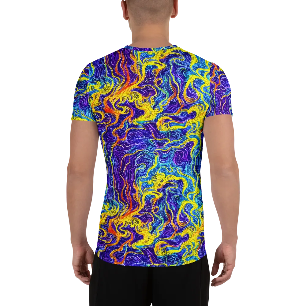 Saffron Storm on Men's Athletic T-Shirt — Back