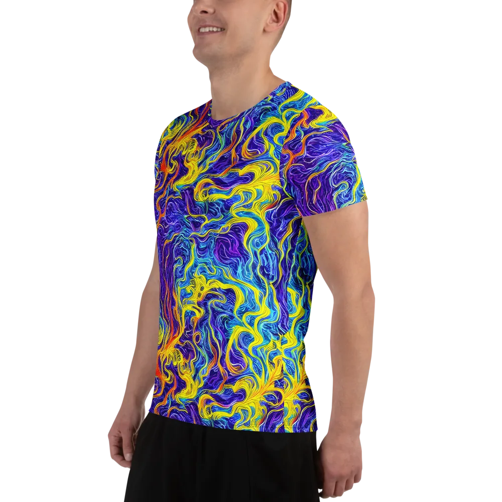 Saffron Storm on Men's Athletic T-Shirt — Left