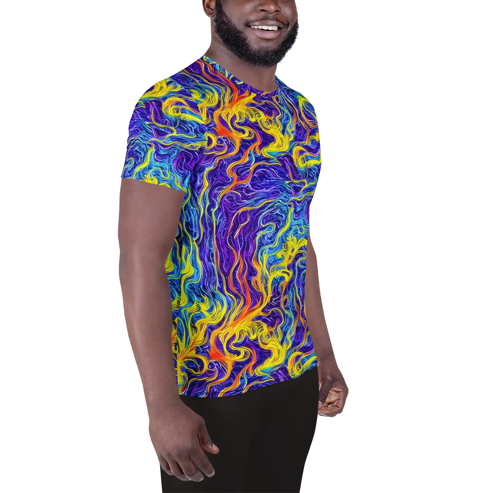 Saffron Storm on Men's Athletic T-Shirt — Right
