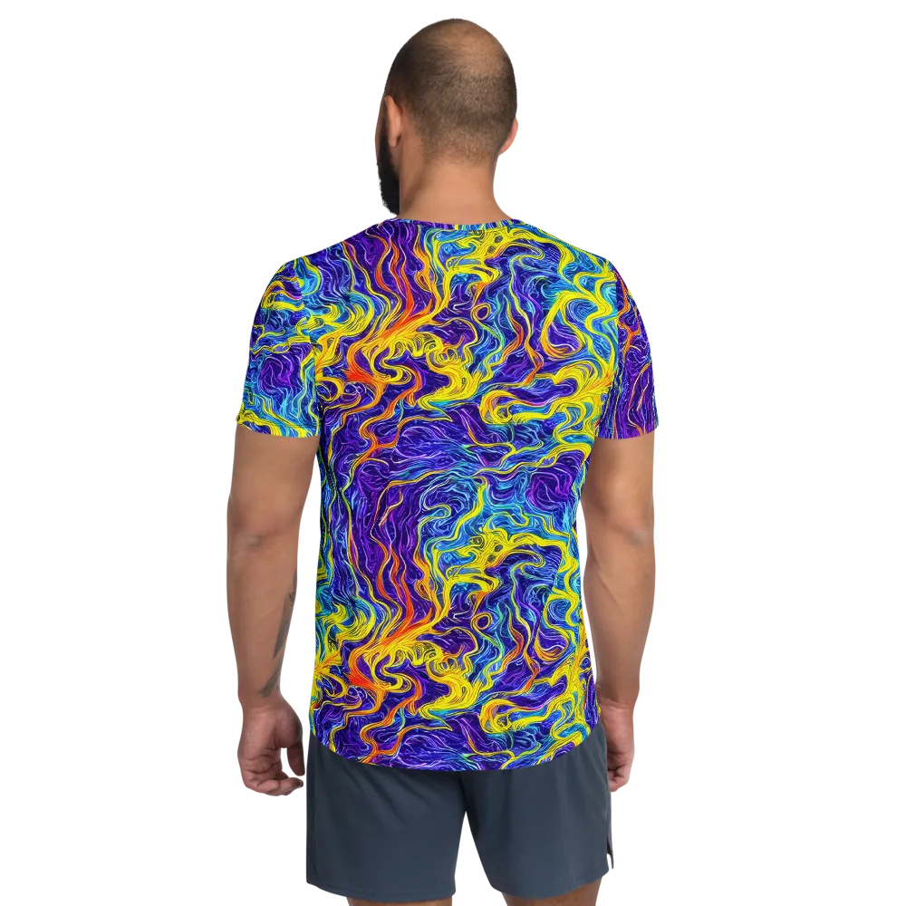 Saffron Storm on Men's Athletic T-Shirt — Back