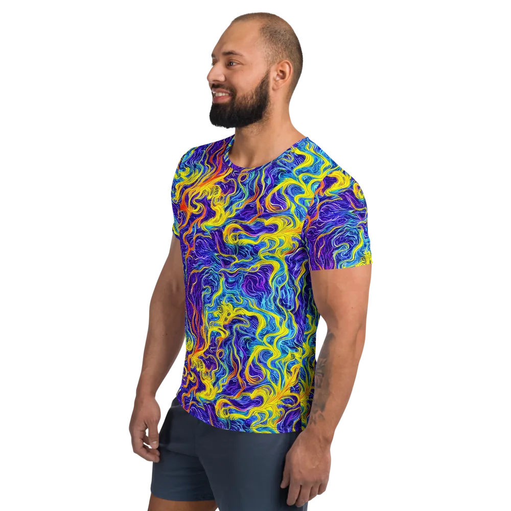 Saffron Storm on Men's Athletic T-Shirt — Left