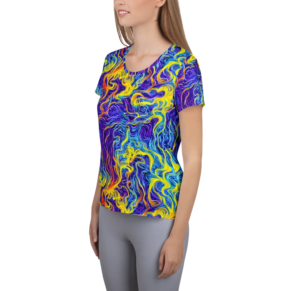 Saffron Storm on Women's Athletic T-Shirt — Left